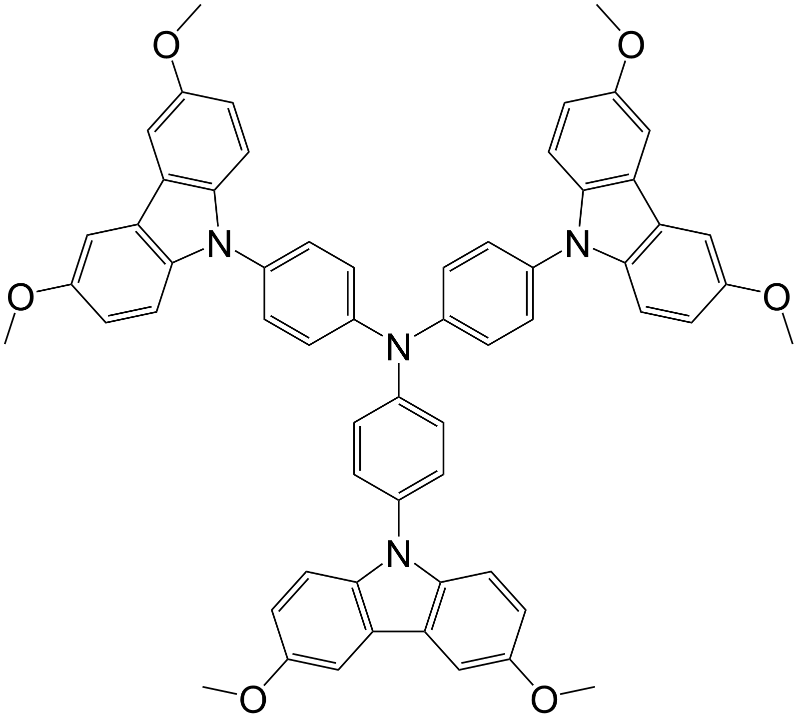 Tris(4-(3,6-dimethoxy-9H-carbazol-9-yl)phenyl)amine/1447089-11-3